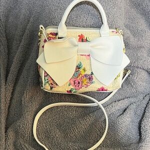 Betsey Johnson White Floral Mini Bag